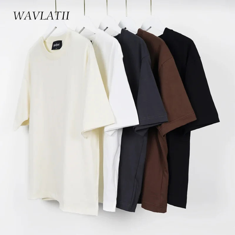 100% Cotton Five Half Sleeve Men's Women Summer T-shirt Loose Short-sleeved Casual Basic Shirt O Neck Solid Color Tops